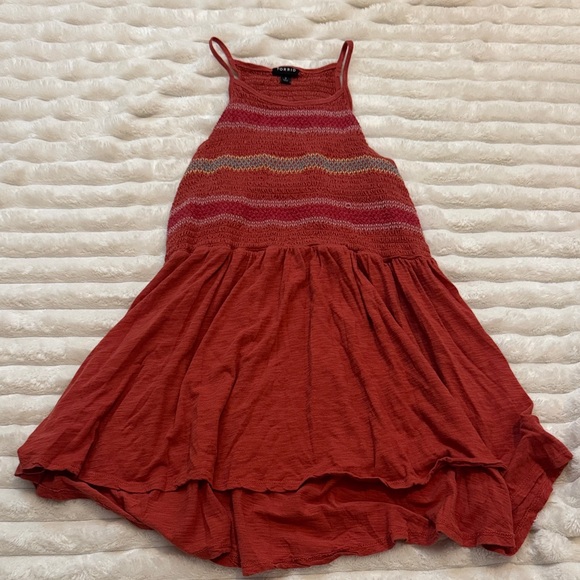 torrid Tops - Torrid Smocked Swing Tunic Top Rust Orange Size 2 Plus Size